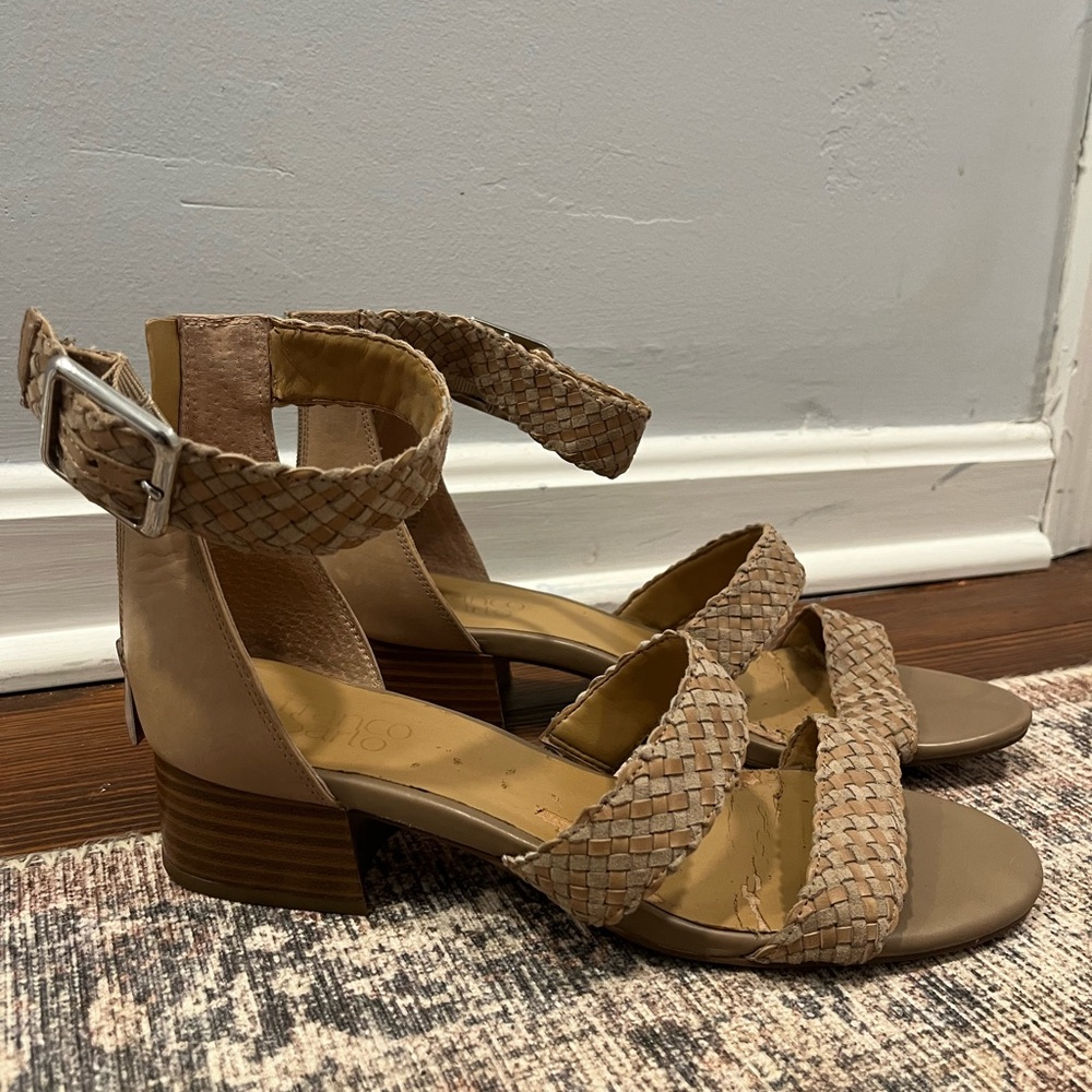 Franco Sarto Braided Ankle Strap Sandals